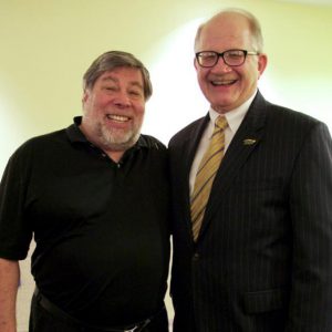 Woz with Dr. Mark B. Rosenberg President of Florida International University